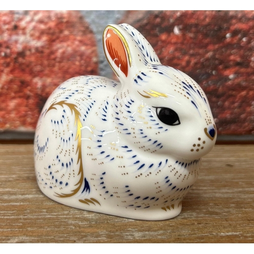 440 - Quantity of Royal Crown Derby Imari paperweights to include puffin, rabbits and mouse examples (4)