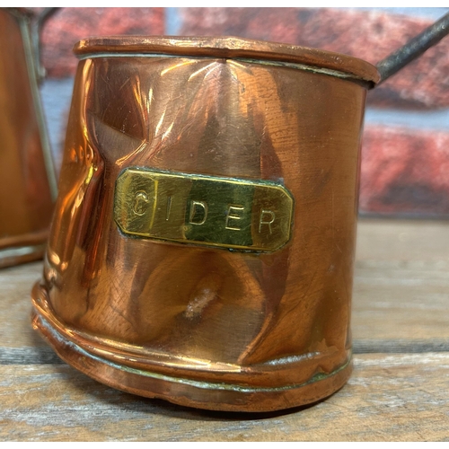 507 - Quantity of assorted Victorian copper to include tea pots, coal scuttle and measures