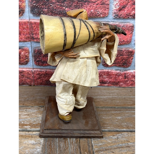 464 - Vintage Pulcinella Naples traditional clay sculpture, H 32cm