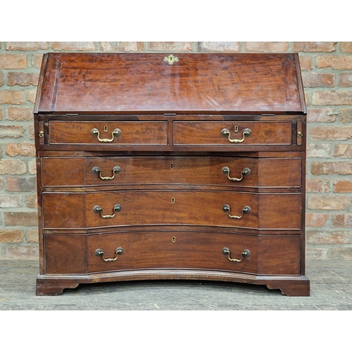 1024 - 19th century mahogany campaign washstand, sloped hinged top enclosing a fitted interior with further... 