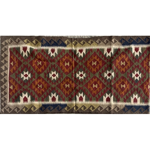 1583 - Maimana Kilim runner, 394 x 90cm