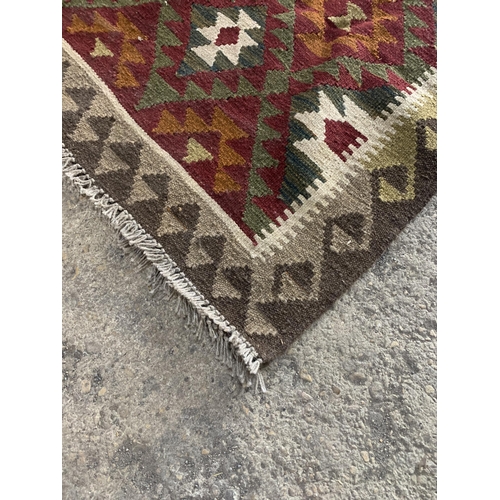 1583 - Maimana Kilim runner, 394 x 90cm