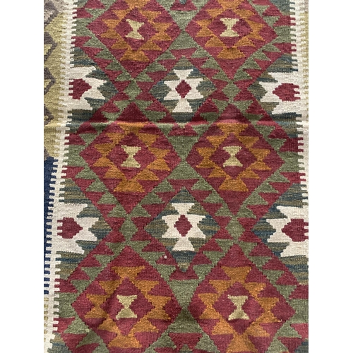 1583 - Maimana Kilim runner, 394 x 90cm