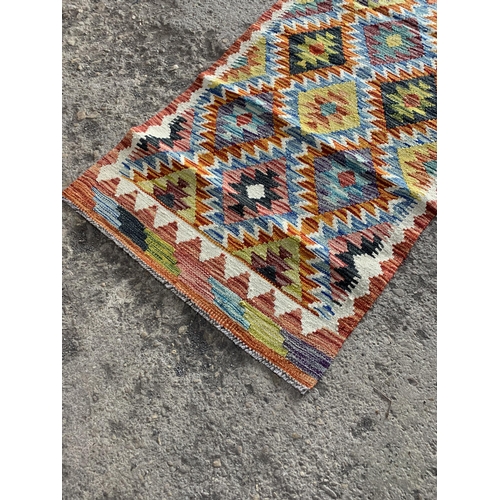 1609 - Chobi Kilim runner, 193 x 69cm