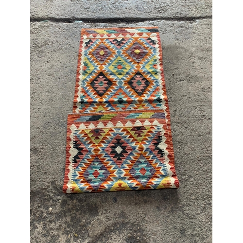 1609 - Chobi Kilim runner, 193 x 69cm