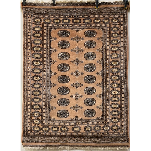 1616 - Bokhara rug with washed pink ground, 180 x 130