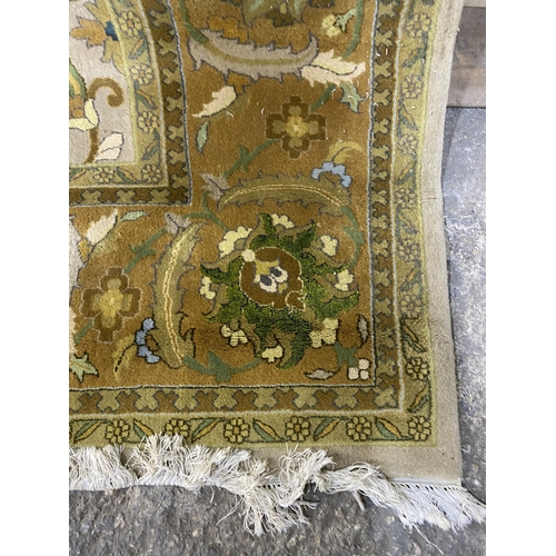 1617 - Incredible Arts and Crafts full pile country house carpet, with scrolled foliage on a fawn ground,  ... 