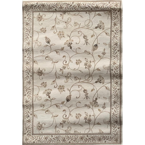 1581 - Contemporary Keshan rug, cream ground, 200cm X 140cm