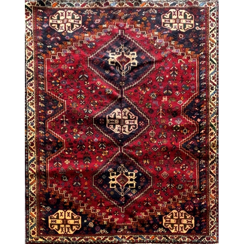 1590 - South West Persian Qashgai carpet, 240cm x 165cm