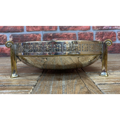 151 - WMF antique art nouveau silver plate fruit bowl, stamped to base of foot, D 26cm x H 9cm