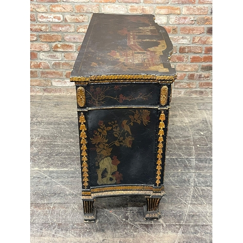 1243 - Maitland Smith hand painted Chinoiserie credenza L 141cm x D 52cm x H 89cm