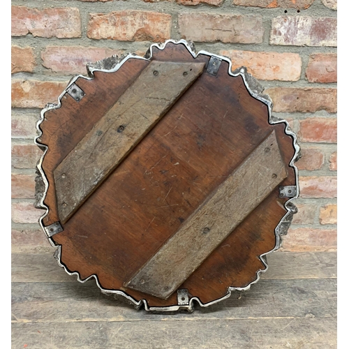 190 - Impressive Victorian silver plate Wedding cake stand, the frame modelled as a naturalistic rock form... 