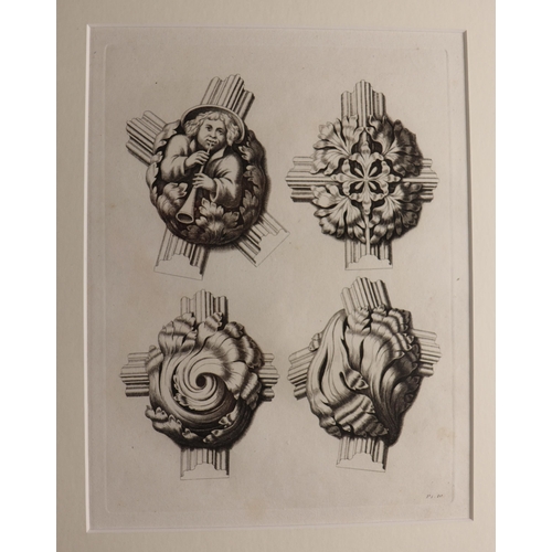 1469 - Set of four Gothic ornaments York Cathedral etchings, drawn and engraved by Joseph Halfpenny (1748-1... 