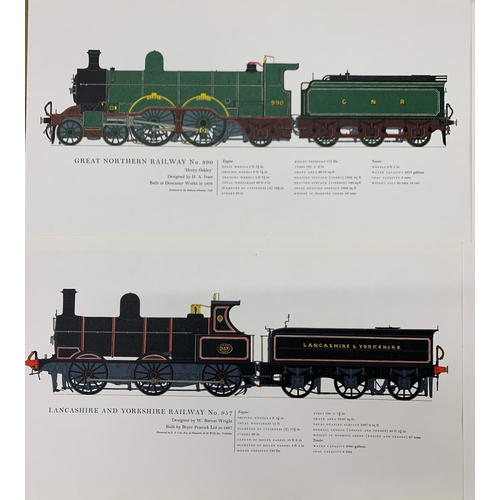 1487 - Collection of Locomotives In Retirement prints, produced by Hugh Eveleyn London, illustrated by E.W ... 