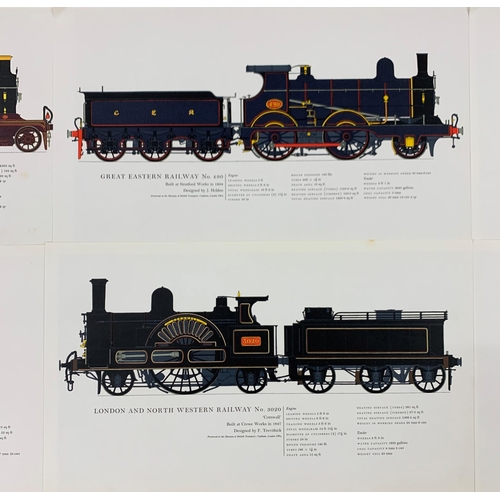 1487 - Collection of Locomotives In Retirement prints, produced by Hugh Eveleyn London, illustrated by E.W ... 