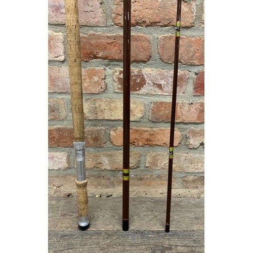 573 - Vintage Hardy 'Salmon Fly' 426cm three part fishing rod, with original canvas case