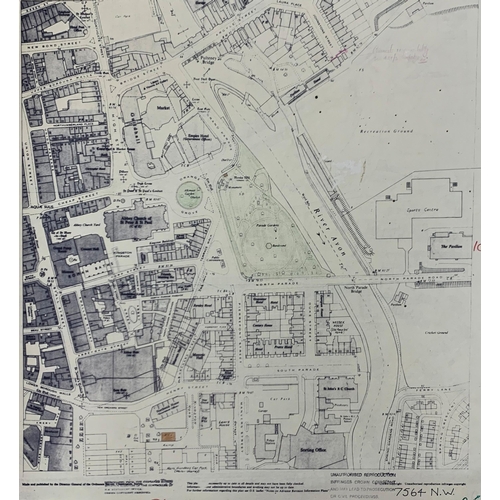 583 - Vintage Bath Ordnance Survey 1:1250 National Grid plans in hardback folder