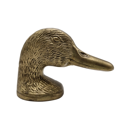 261 - Cast brass mallard duck head bottle opener, H 9cm