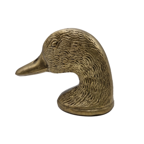 261 - Cast brass mallard duck head bottle opener, H 9cm