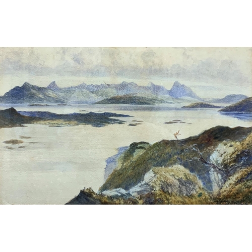 1542 - Possibly by John Small (1862-1938) - highland lakeside landscape, signed and dated 88, watercolour, ... 