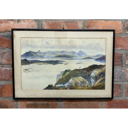 1542 - Possibly by John Small (1862-1938) - highland lakeside landscape, signed and dated 88, watercolour, ... 