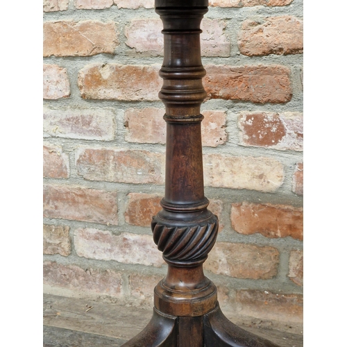 1356 - 19th century mahogany tripod table, H 70cm x W 76cm x D 60cm