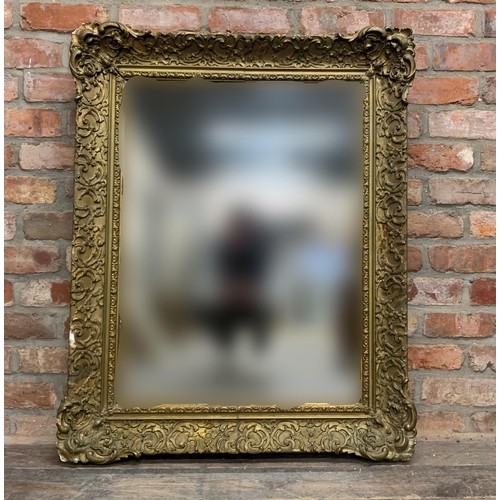 1426 - Impressive 19th century giltwood, plaster and gesso wall mirror, frame by George Davidson, 108 x 85c... 