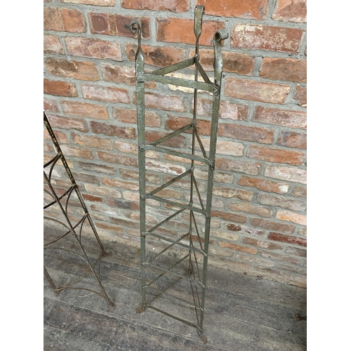 1150 - Two vintage metal saucepan stands (2)