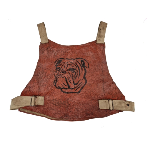 272 - Speedway Interest - 1940's Bristol Bulldogs leather racing jacket, having number 1 marking with a Bu... 