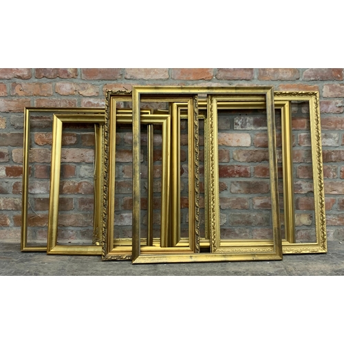 1523 - Quantity of gold gilt picture frames, largest 86cm x 73cm (7)