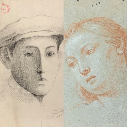 1566 - 18th century school - head and shoulders portrait of a lady, unsigned, pastel, 17 x 16.5cm with a fu... 