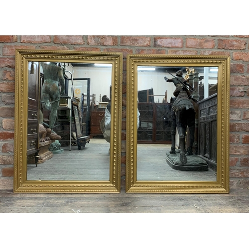 1428 - Pair of gilt framed mirrors, 101 x 76cm (2)