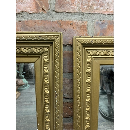 1428 - Pair of gilt framed mirrors, 101 x 76cm (2)