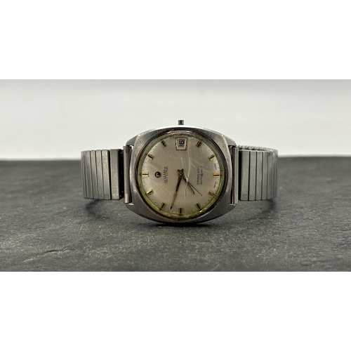 15 - 1970s Roamer Stingray stainless steel gents watch, 36mm television dial (af)