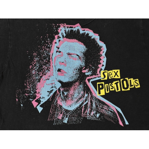 75 - Vintage Sex Pistols Sid Vicious black t shirt, no label, likely size S