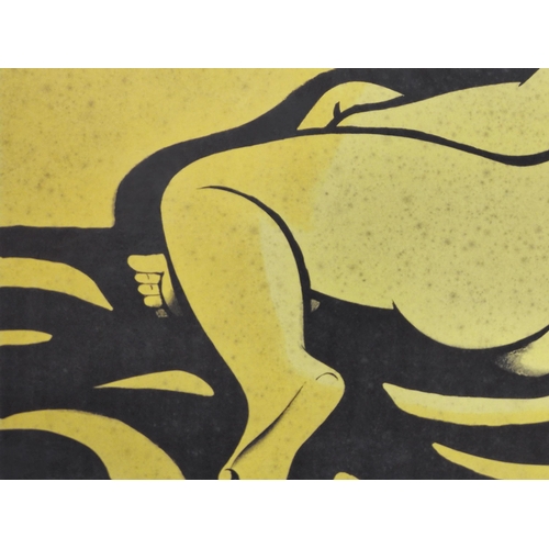 1438 - Jean Jacquelin (1905-1989) - Nude, signed, limited 86/195 colour print, 43 x 58cm, framed