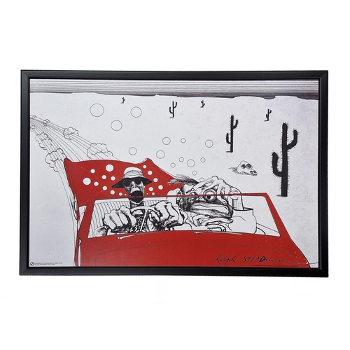 1439 - Ralph Steadman (b. 1936) - 'Fear and Loathing in Las Vegas', colour print, 59 x 90cm, framed