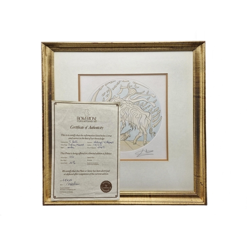 1445 - Salvadore Dali (1904-1989, Spanish) - 'Zodiac / Taurus', signed, limited 58/250 lithograph print, 25... 