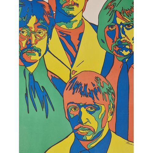 168 - The Beatles, 'Black Light Poster', designed by Glenn Davis, Printed by Orbit Graphic Arts, San Franc... 