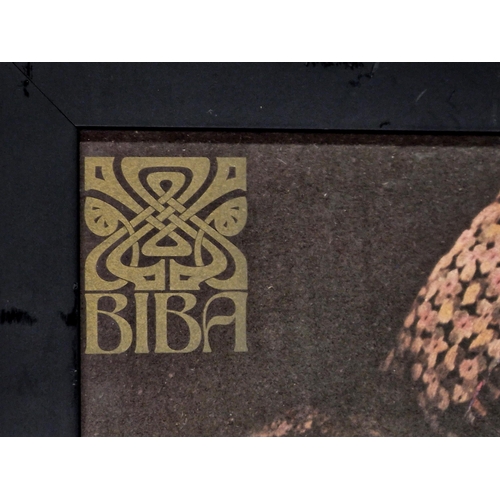 1005 - Original iconic Biba promotional poster, 33 x 70cm, framed