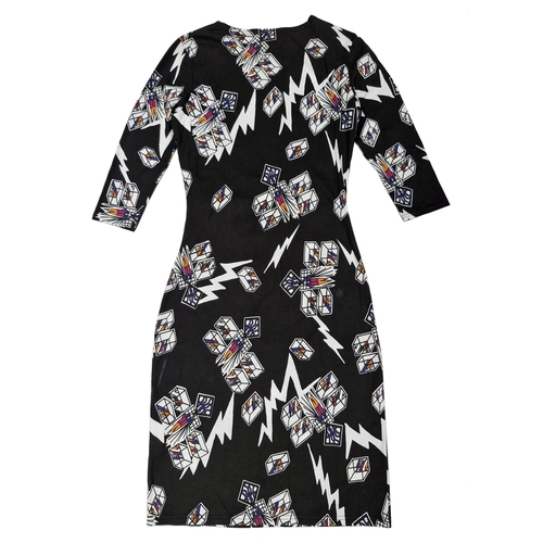 80 - Zandra Rhodes People Tree 'cubes bodycon' dress, size 10