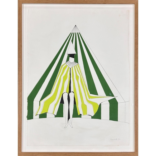 1453 - Lynn Chadwick (1914-2003) - 'Green Pyramid', signed and dated 1972, lithograph print, 75 x 55cm, fra... 