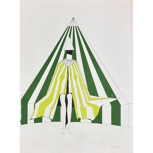 1453 - Lynn Chadwick (1914-2003) - 'Green Pyramid', signed and dated 1972, lithograph print, 75 x 55cm, fra... 