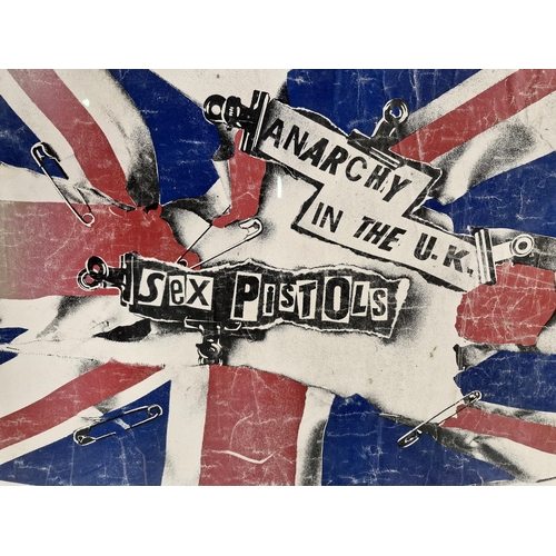 2 - Jamie Reid (1947-2023) Original 1976 Sex Pistols ‘Anarchy in the UK’ silk screen poster, 97cm x 72cm... 