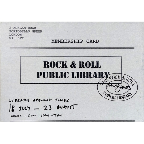 39 - Mick Jones of The Clash, Rock n Roll Library publication, flier and membership card 2009