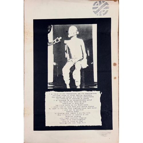 43 - Crass - poster and hand written set list from 19th September 1981 gig at Kemsing in Kent (2)