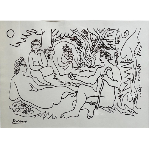 1476 - Pablo Picasso (1881-1973, Spanish) - Le Dejeuner Sur L'Herbe, lithograph print, 38 x 54cm, framed