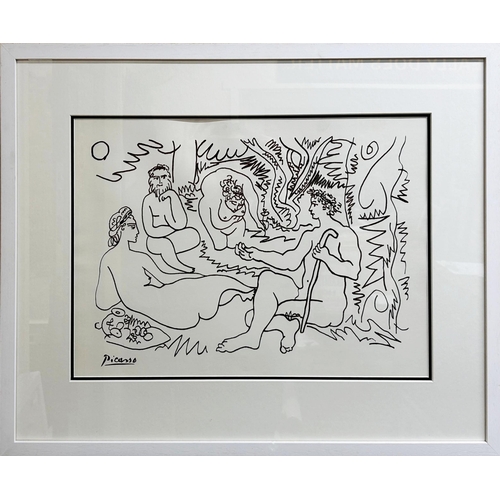 1476 - Pablo Picasso (1881-1973, Spanish) - Le Dejeuner Sur L'Herbe, lithograph print, 38 x 54cm, framed