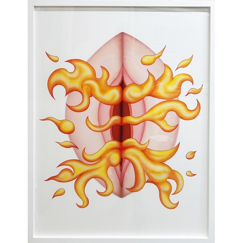 1482 - Deborah Brown (20th/21st Century) - 'You Might Get Burned', 2016, Serigraph print, 100 x 75cm, frame... 