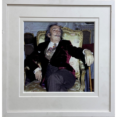 1488 - Allan Warren (b. 1948) - Portrait of Salvador Dali taken in Hotel Meurice Paris, signed, photograph,... 